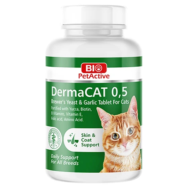 Bio Petactive Derma Kediler için Sarımsaklı Maya Tableti 75gr