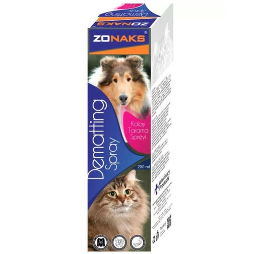 Zonaks Dematting Spray Kedi ve Köpekler İçin Kolay Tarama Spreyi 200ml