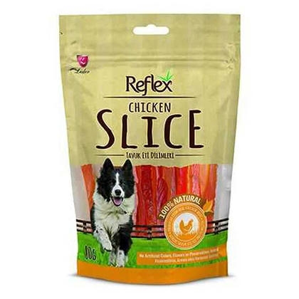 Reflex Tavuk Yumuşak Dilim Köpek Kurutulmuş Et Ödülü 80 gr