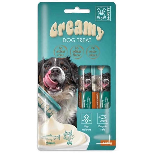 M-Pets Creamy Somonlu ve Biftekli Köpek Ödülü 4x15gr