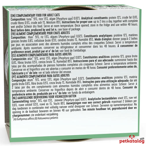 Schesir Jelly - Ton Balıklı ve Algli Yetişkin Kedi Konservesi 85gr