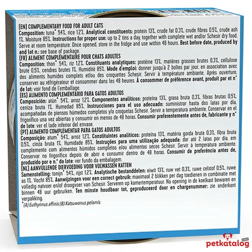 Schesir In Cooking Water - Ton Balıklı Yetişkin Kedi Konservesi 85gr