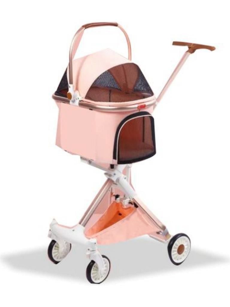 Eurodog Katlanabilir Köpek Arabası Pembe 83x48,5x110 Cm