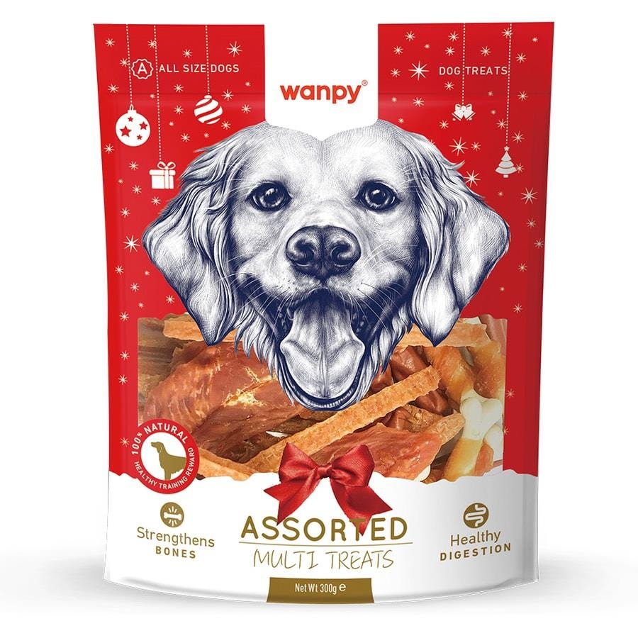 Wanpy Karışık Yılbaşı M-02H Köpek Ödülü 300 g 