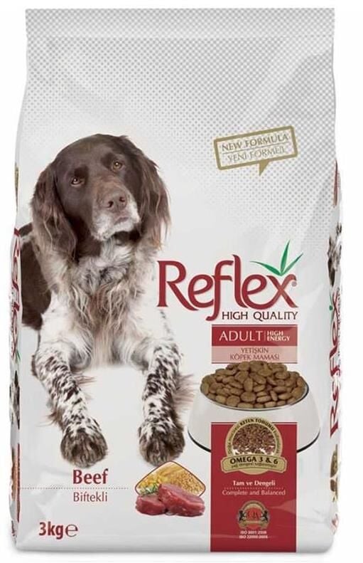 Reflex Biftekli Yüksek Enerjili Yetişkin Köpek Maması 3 Kg