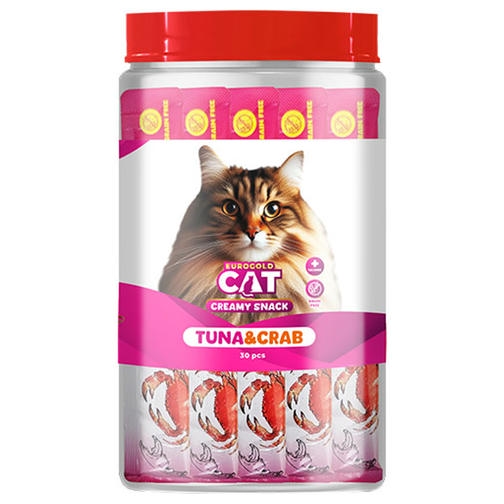 EuroGold Cat Sıvı Kedi Ödülü Ton - Yengeç 30x15Gr