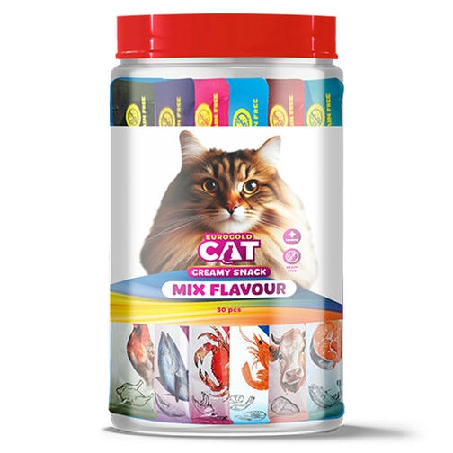 EuroGold Cat Sıvı Kedi Ödülü 6 Çeşit Karışık 30x15Gr