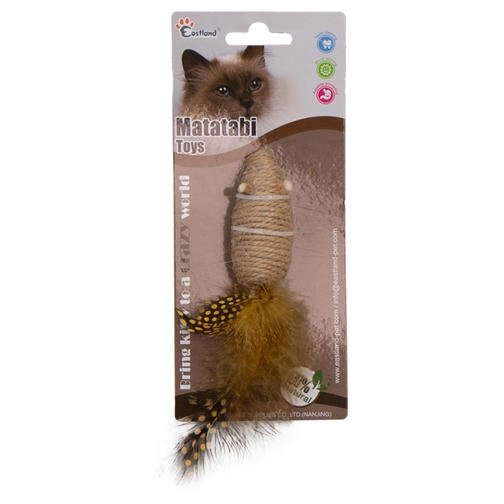Eastland İpli Tüylü Çıngıraklı Fare Kedi Oyuncağı