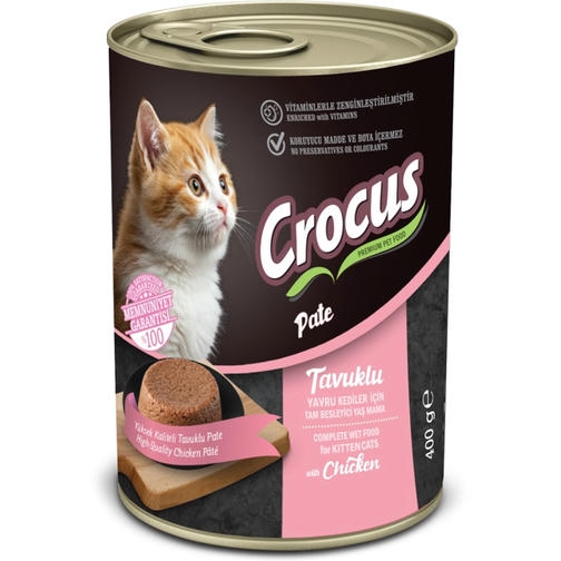 Crocus Pate - Kıyılmış Tavuklu Yavru Kedi Konservesi 400gr