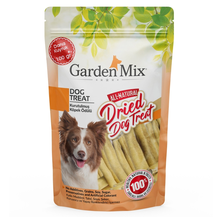 Garden Mix Kurutulmuş Dana Kuyruğu Köpek Ödülü 100 Gr