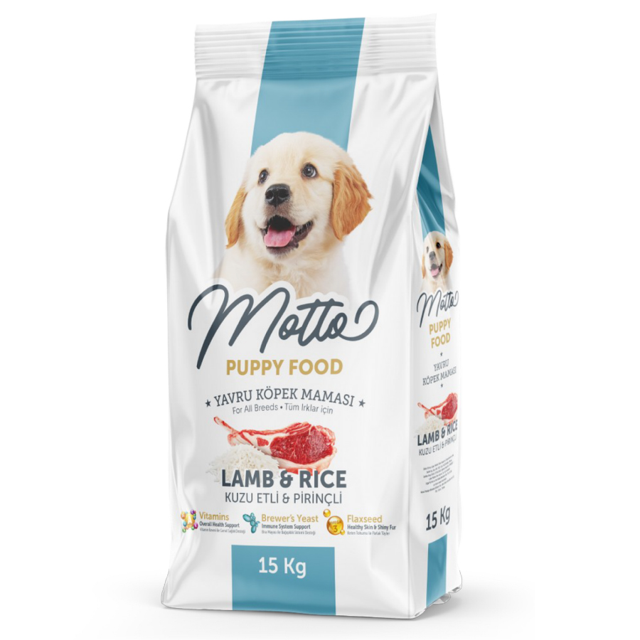 Motto Kuzulu ve Pirinçli Yavru Köpek Maması 15 Kg