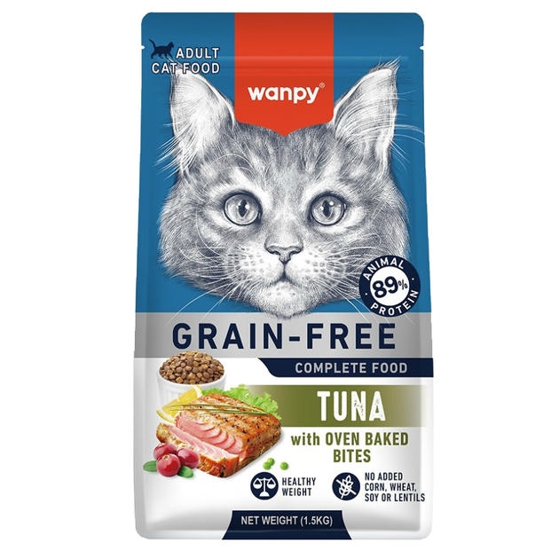 Wanpy Tahılsız Yetişkin Kedi Maması Ton Balıklı 1.5 Kg 