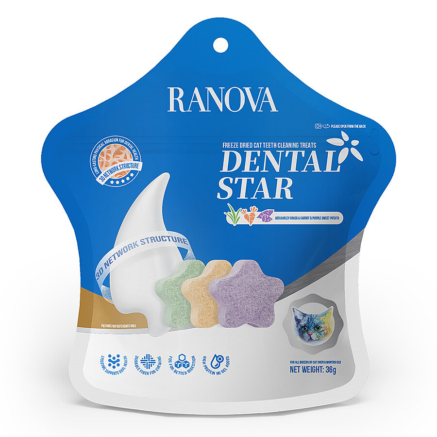 Ranova Kediler İçin Dondurularak Kurutulmuş Karışık Dental Ödül 36 gr