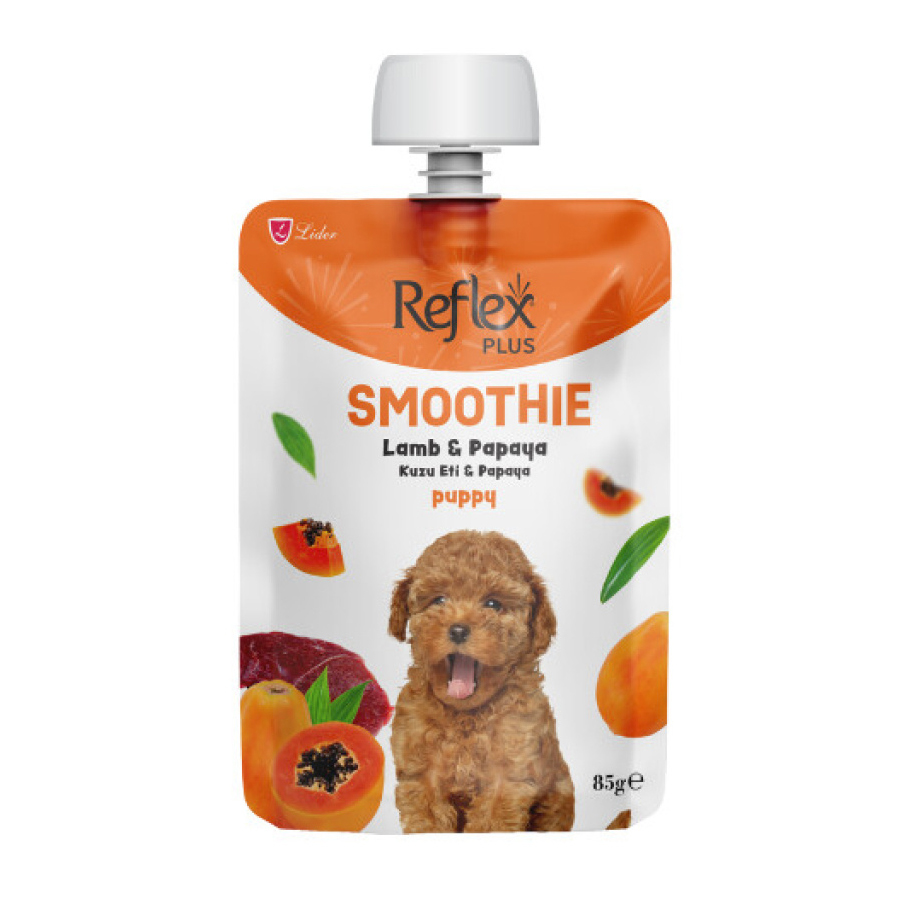 Reflex Plus Smoothie Kuzu Etli ve Papayalı Yavru Köpek Ödül Maması 85gr
