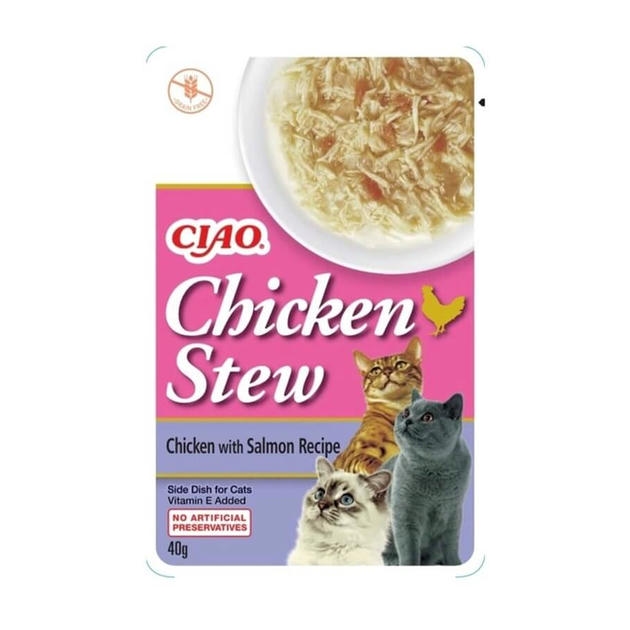 Ciao Chicken Stew Tavuk Güveç ve Somon Balıklı Pate 40gr