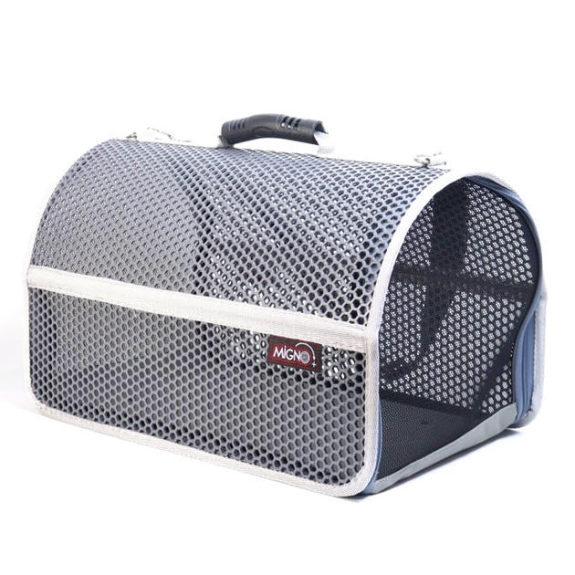 Migno Voyager Fileli Kedi Köpek Taşıma Çantası Gri (46x30x27 cm)