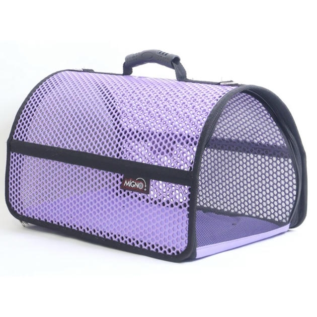 Migno Voyager Fileli Kedi Köpek Taşıma Çantası Mor (46x30x27 cm)