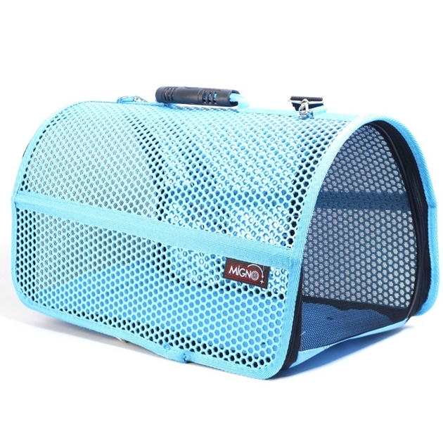 Migno Voyager Fileli Kedi Köpek Taşıma Çantası Turkuaz (46x30x27 cm)