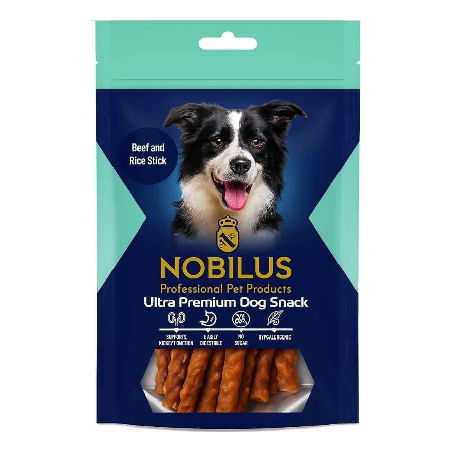 Nobilus Köpek Ödül Maması Biftekli Çubuklar 80 Gr