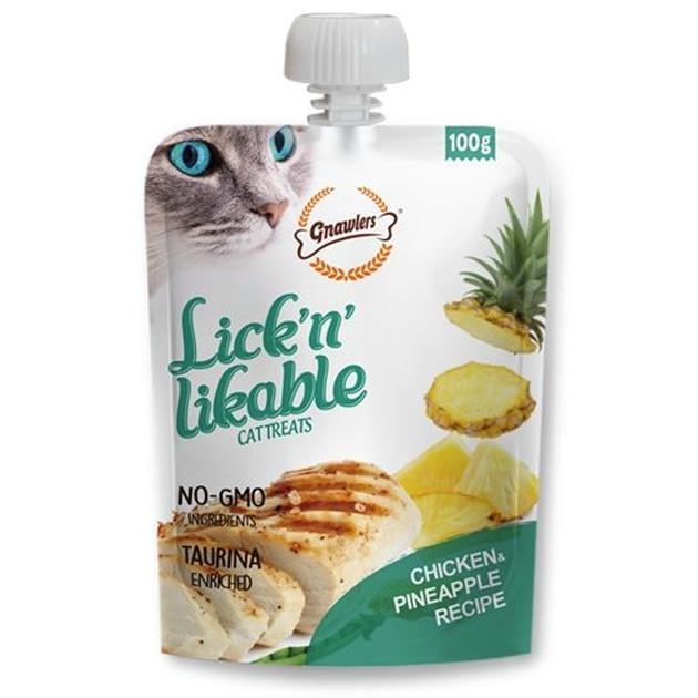 Gnawlers Kedi Ödülü Tavuk ve Ananas Aromalı 100 Gr