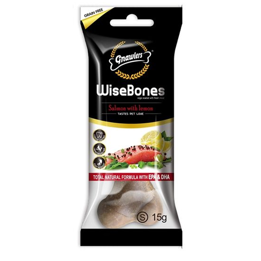 Gnawlers Wisebones Somon Ve Limonlu Köpek Ödülü 15 gr