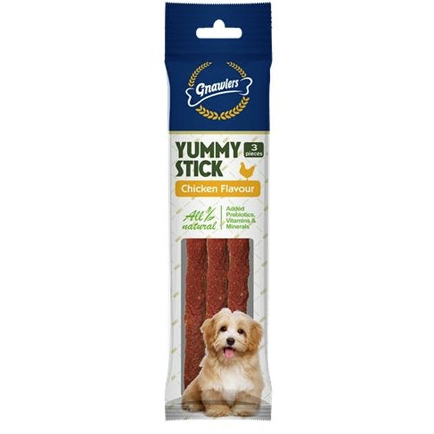Gnawlers Yummy Köpek Ödülü Tavuklu 3'lü Paket