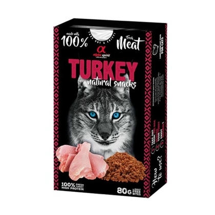 Alpha Spirit Doğal Atıştırmalık Kedi Ödül Maması Hindili 80 gr