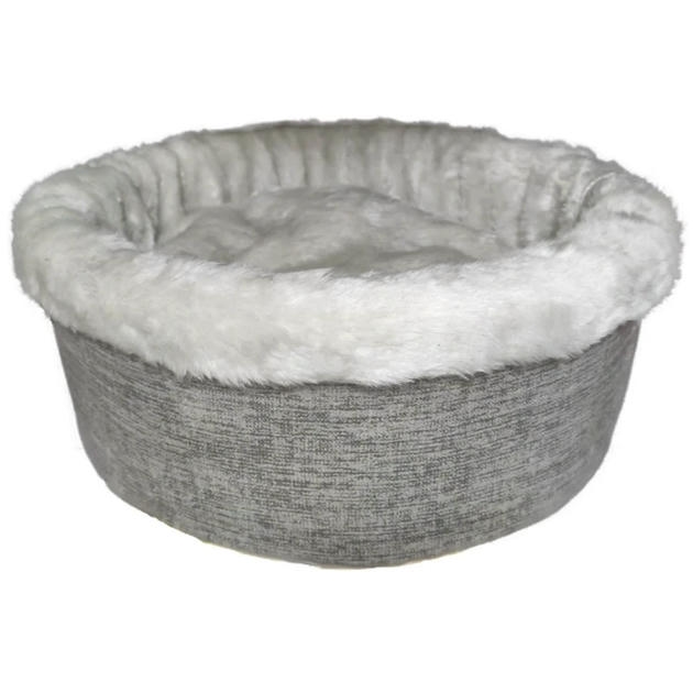 Lavista Kedi ve Küçük Irk Köpekler için Peluş Yatak Gri