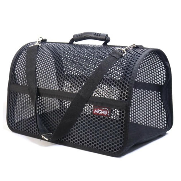 Migno Voyager کیف حمل گربه توری مشکی (46x30x27 cm) برای سگ