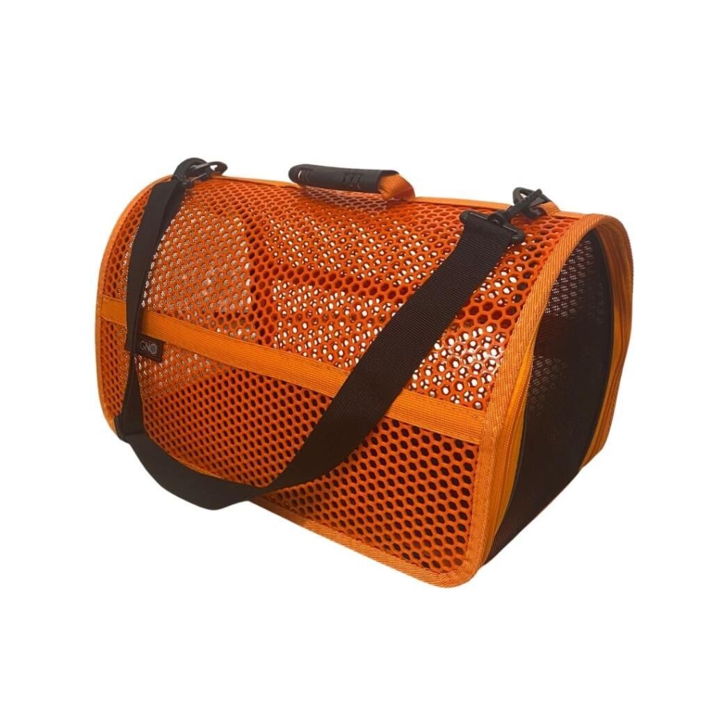 MİGNO FLYBAG Voyager Fileli Kedi Köpek Taşıma Çantası - Tucuncu