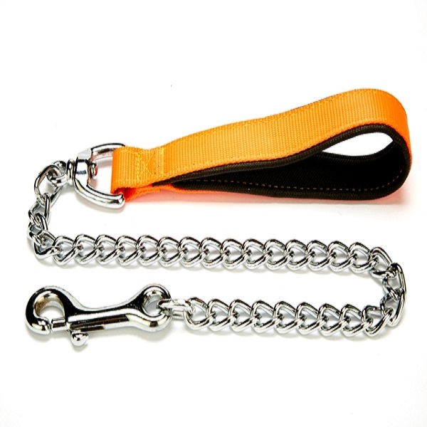 Doggie Comfort Dokuma Saplı Köpek Gezdirme Zincir Turuncu