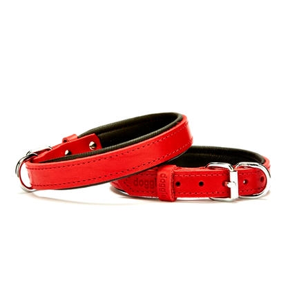 Doggie Yumuşak Dokulu Sade Köpek Boyun Tasması Kırmızı SBT-2010 S