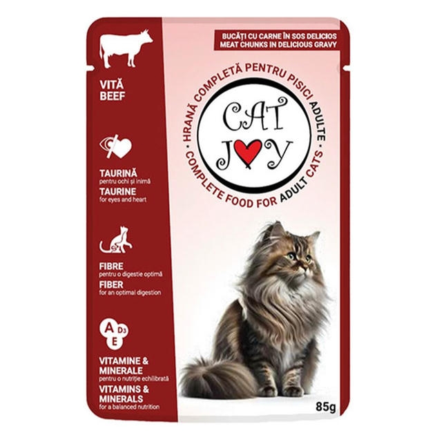 Cat Joy Sığır Etli Yetişkin Kedi Konservesi 85gr