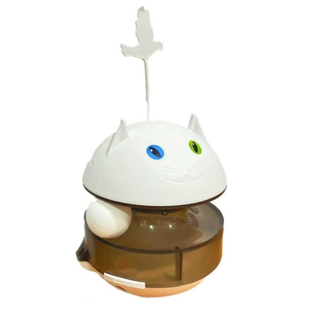 Teng Eğlenceli Toplu ve Ödül Hazneli Hacı Yatmaz Kedi Oyuncağı (Beyaz)