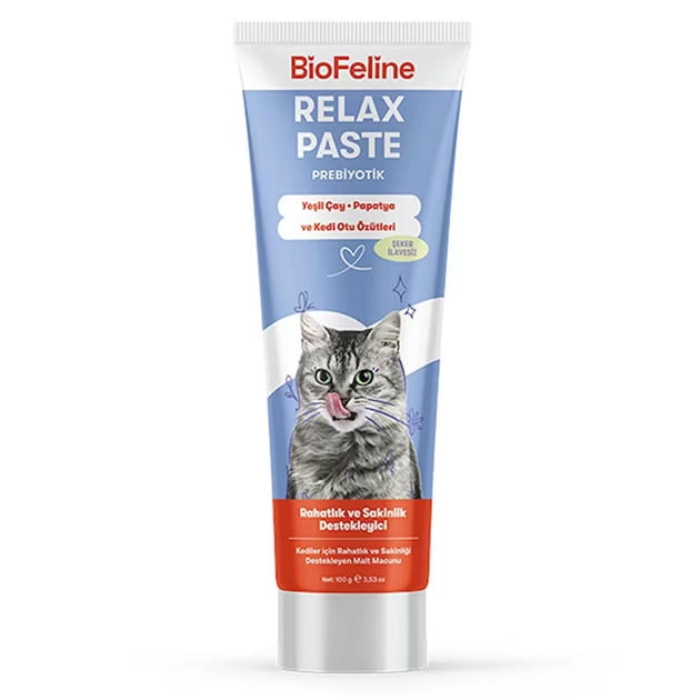 BioFeline Kediler İçin Sakinleştirici ve Stres Azaltıcı Relax Kedi Malt Macunu 100gr