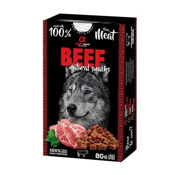 Alpha Spirit Doğal Atşıtırmalık Köpek Ödül Maması Biftekli 80 gr