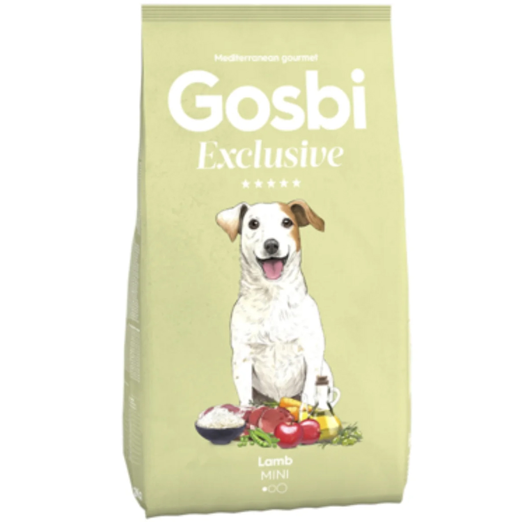 Gosbi Exclusive Düşük Tahıllı Kuzulu Küçük Irk Yetişkin Köpek Maması 7KG