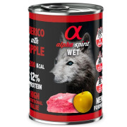 Alpha Spirit Domuzlu (93) ve Elmalı Tahılsız Yetişkin Köpek Konservesi 400 gr