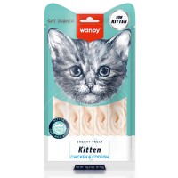 Wanpy Kitten - Tavuklu & Morina Balıklı Yavru Kedi Krema Ödülü 5x14g