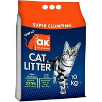 Akkum Bebek Pudrası Kokulu 10 KG İnce Taneli Topaklanan Bentonit Kedi Kumu