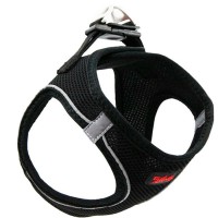 Tailpetz Airmesh Kedi ve Küçük Irk Köpek Göğüs Tasması Siyah [2XSmall]