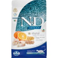 N&D Ocean Düşük Tahıllı Morina Balıklı ve Portakallı 1,5 Kg Yetişkin Kedi Maması