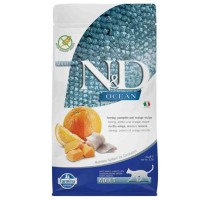 N&D Ocean Tahılsız Ringa Balıklı, Balkabaklı ve Portakallı 1,5 Kg Yetişkin Kedi Maması