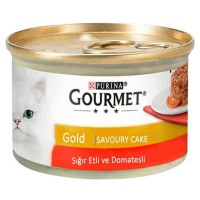 Gourmet Gold Savoury Cake Sığır Etli Domatesli Kedi Konservesi 85 Gr