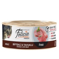 Felicia Tahılsız Biftekli-Tavuklu Kıyılmış Yaş Kedi Konservesi 85gr
