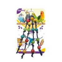 EuroBird Renkli Boncuk İpli Kuş Oyuncağı 5x30cm