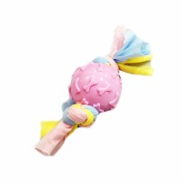 EuroDog Puppy Kemik Desenli Top Diş Kaşıma Köpek Oyuncağı Pembe 19 Cm