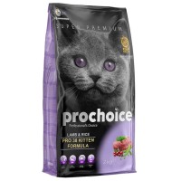 Pro Choice 38 Kuzulu ve Pirinçli Düşük Tahıllı Yavru 15 Kg Kedi Maması