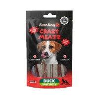 EuroDog Crazy Meatz Ördekli Sandviç Şekersiz Köpek Ödül Maması 100gr
