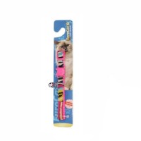 EuroCat Renkli Desenli Zilli Kedi Boyun Tasması 28cm (Pembe)
